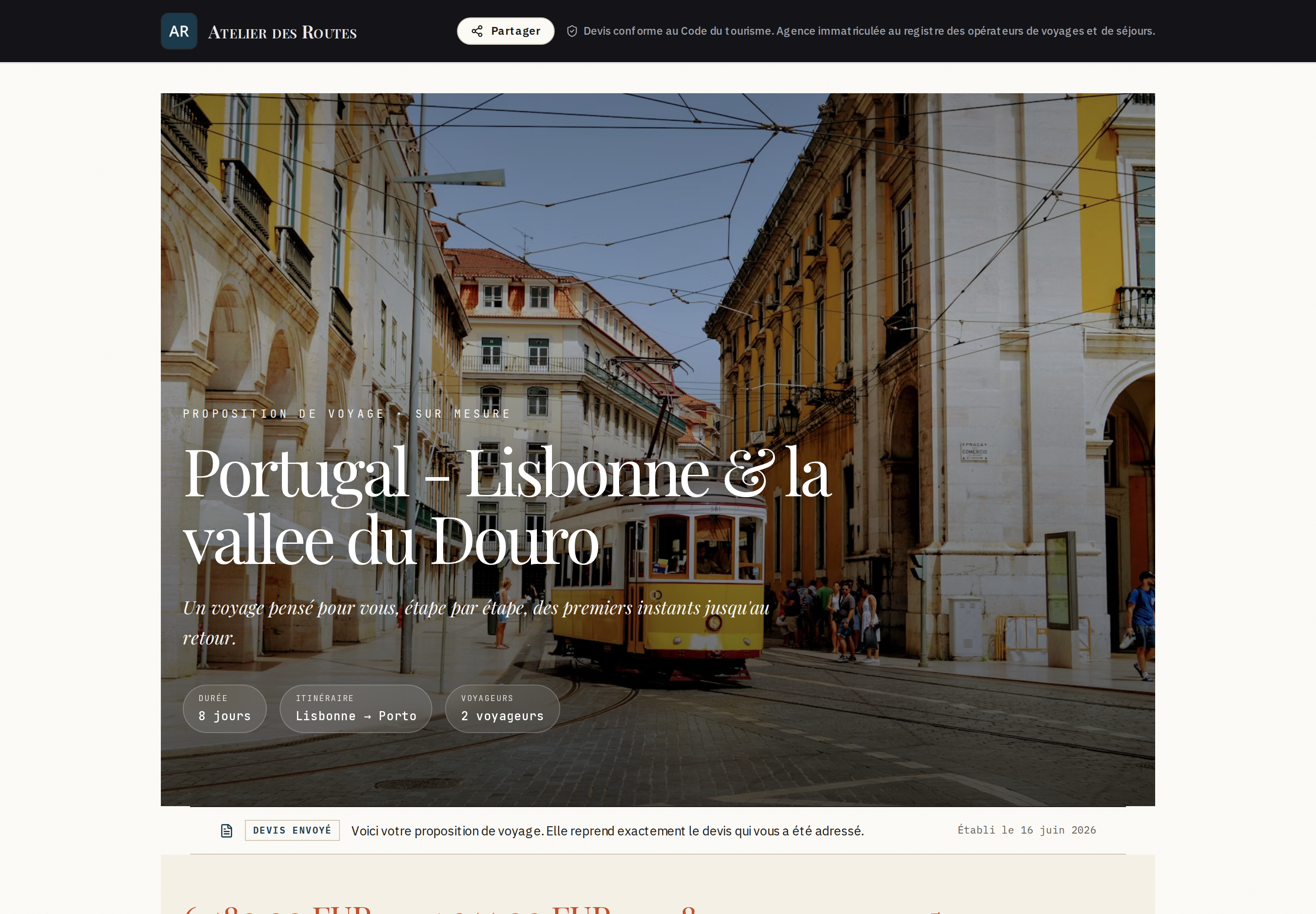 Proposition envoyée — accusé de consultation client
